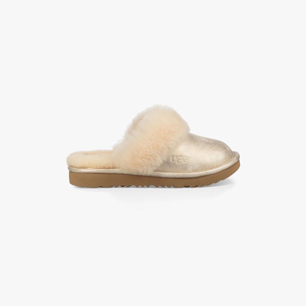 Chausson UGG Cozy II Metallic Fille Doré Soldes 322MHJDI